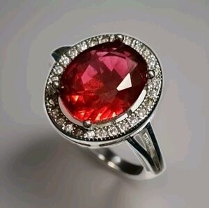 Peony Topaz And Zircon 925 Ring